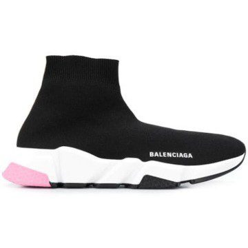 Balenciaga Speed Trainers Mid Black Light Pink (Women’s) (587280 W1703 1070)