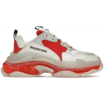 Balenciaga Triple S Clear Sole White Red (544351 W09OH 6506)