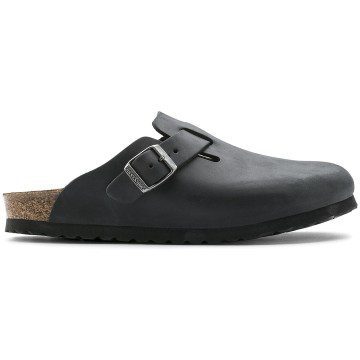 Birkenstock Boston Oiled Leather (Medium/Narrow Fit) Black (59463)