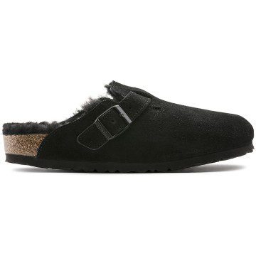 Birkenstock Boston Shearling Suede Leather Black (259881)