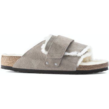 Birkenstock Kyoto Shearling Suede Stone Coin (1023197/1023280)