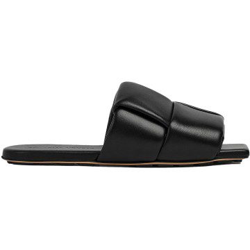 Bottega Veneta Flat Sandal Black Leather (741259 VBSD0 1000)