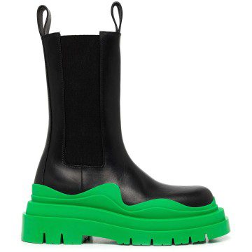 Bottega Veneta Tire Boots Black Green (630297 VBS50 1477)