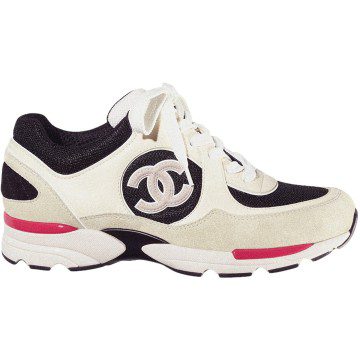 Chanel CC Logo Trainer Ivory Black Beige (Women’s) (G39066 Y55828 K4292)