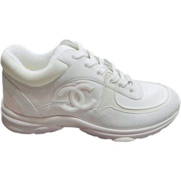 Chanel Low Top Trainer Reflective White Suede (G34360 Y53536 0I259)