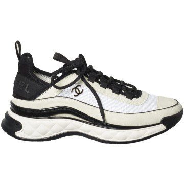 Chanel Suede Trainer White Black (Women’s) (G39070 Y56144 0Q241)