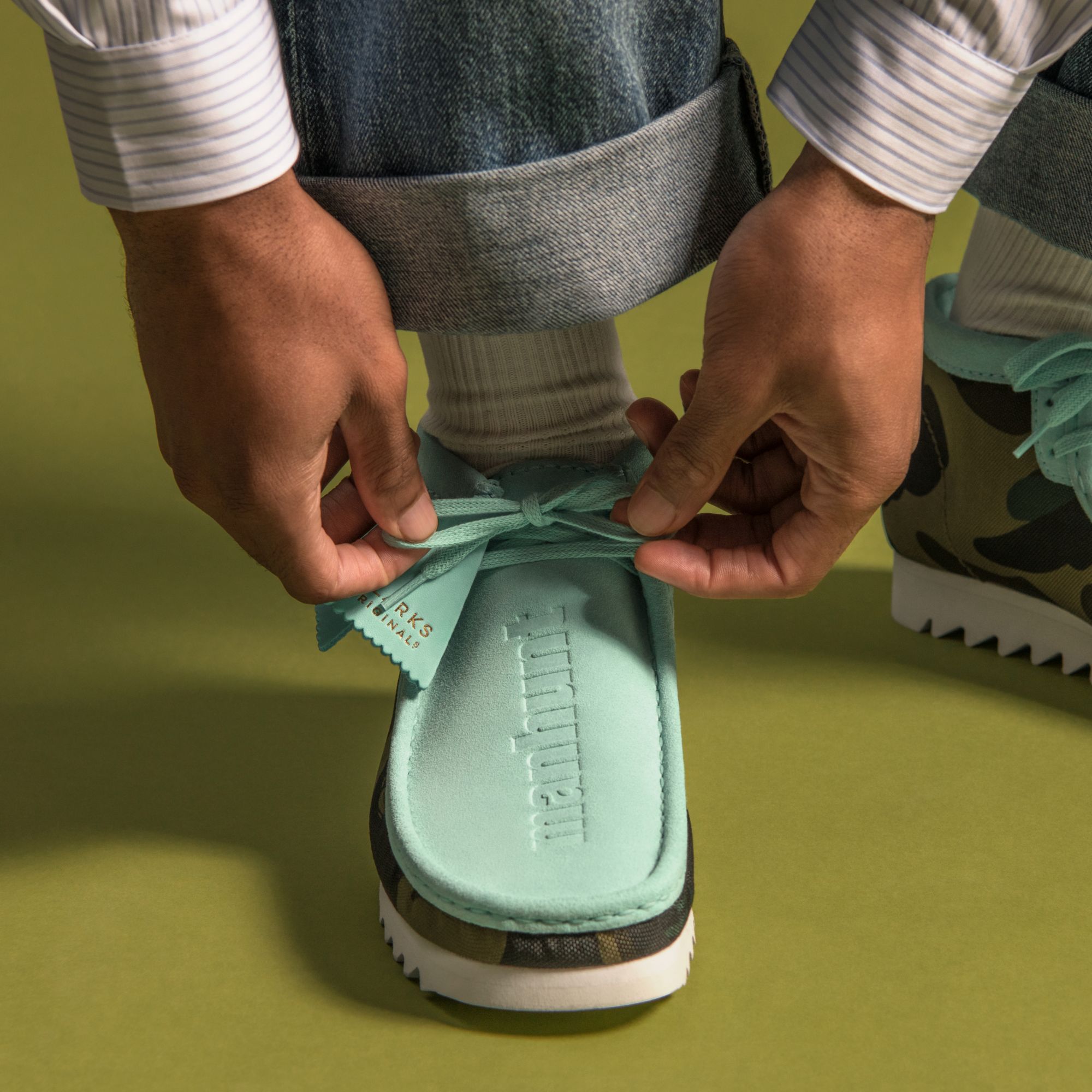 Clarks Originals Wallabee Bape Light Blue Combi (26149862)