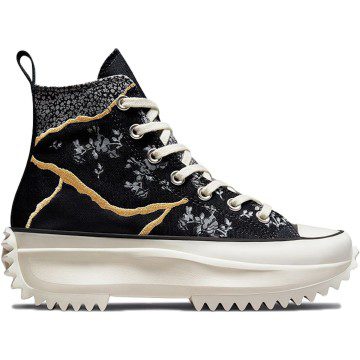 Converse Run Star Hike Hi Metallic Silver Floral (Women’s) (172424C)