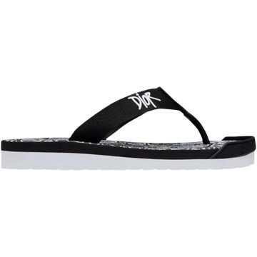 Dior And Shawn Embroidery Flip Flops White Black (3SA086YYJ_H960)