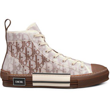 Dior B23 High Top Coffee White Dior Oblique (3SH118ZMK_H761)