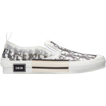 Dior B23 Slip On Black White Dior Oblique Canvas (3SN282YJP_H069)