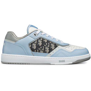 Dior B27 Low Light Blue White and Dior Gray Smooth Calfskin with Beige and Black Dior Oblique Jacquard (3SN272ZIR_H580)