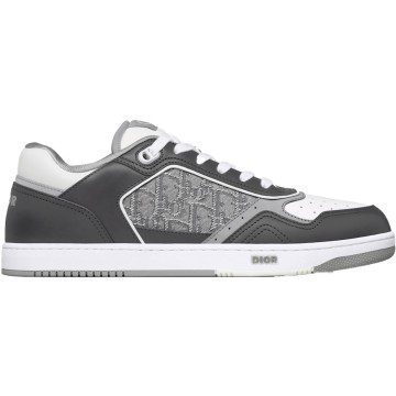 Dior B27 Low-Top Anthracite Gray White Calfskin (3SN272ZTY_H868)