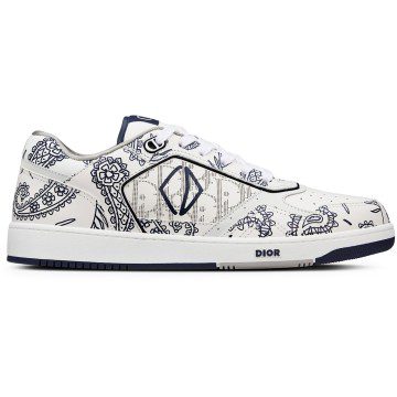 Dior B27 Low White Navy Blue CD Paisley White Dior Oblique (3SN272ZOF_H069)