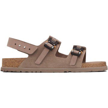 Dior By Birkenstock Milano Sandal Brown Nubuck Calfskin (3SA117ZSG_H700)