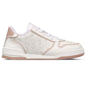 Dior One White and Nude Dior Oblique Perforated Calfskin (Women’s) (KCK366LOM_S80W)