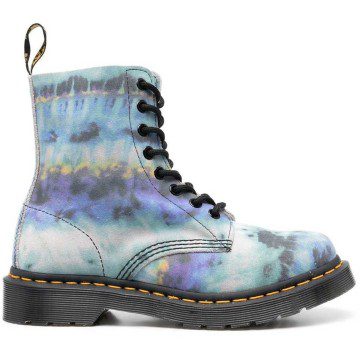 Dr. Martens 1460 Pascal Leather Lace Up Boot Blue Summer Tie Dye (Women’s) (27242400)