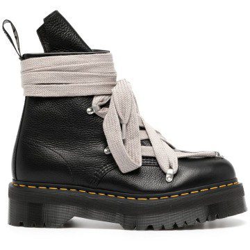Dr. Martens 1460 Quad Leather Sole Pentagram Jumbo Lace Boot Rick Owens Black (Women’s) (DW02B3803 7001 09)