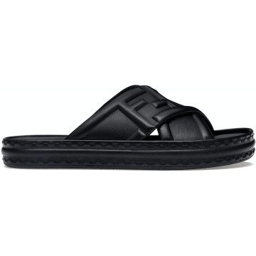Fendi Crossover Band Sandal Black Embossed Macro FF Motif (7X1501AHI3F0QA1)