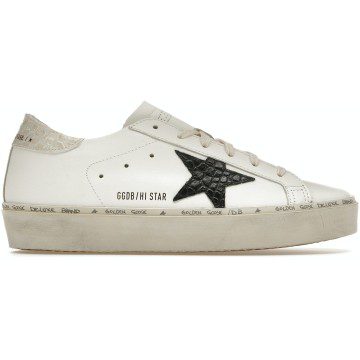 Golden Goose Hi Star White Black Star (Women’s) (GWF00118.F004130.11386)