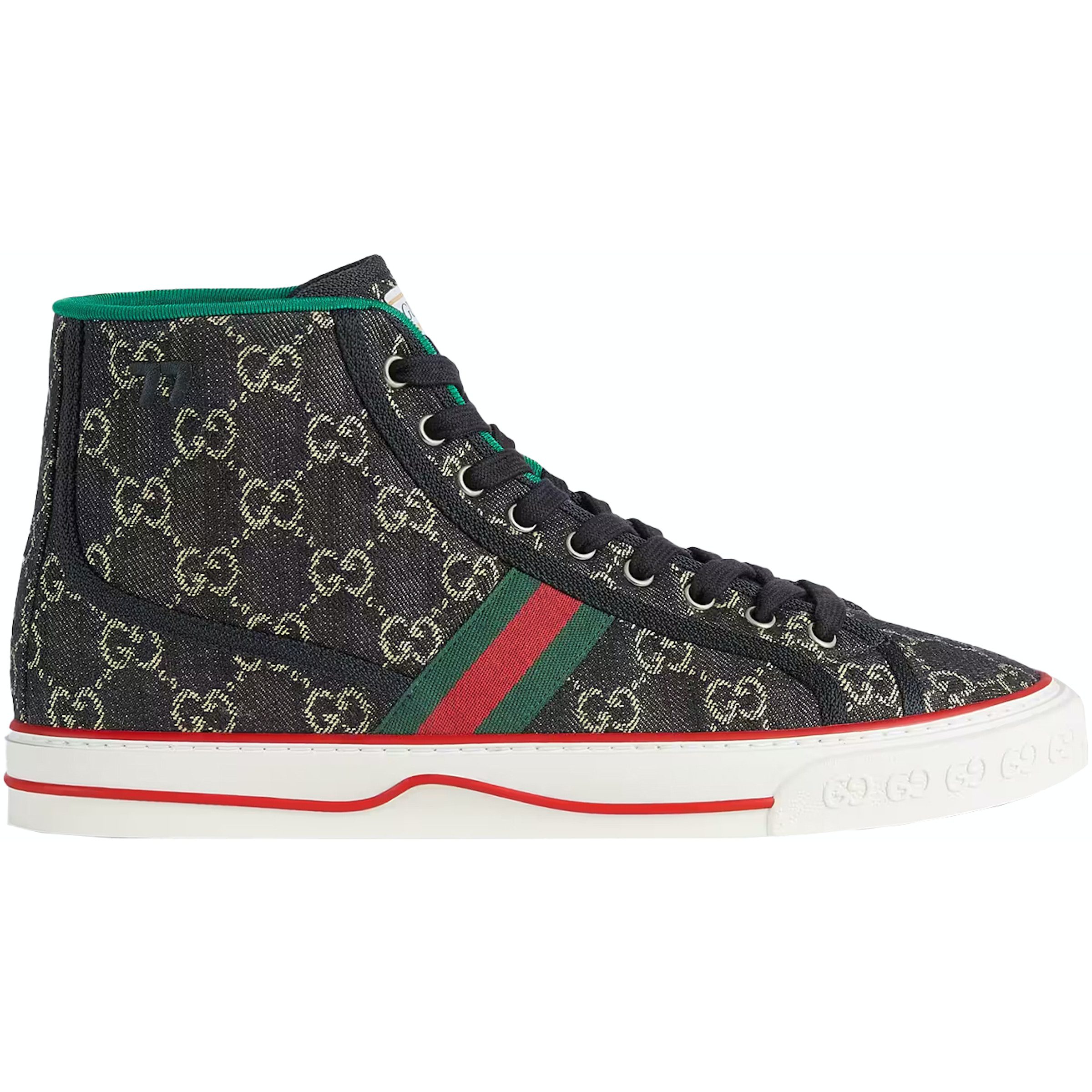 Gucci Tennis 1977 High Top Black Mini GG (625807 UN310 1290)