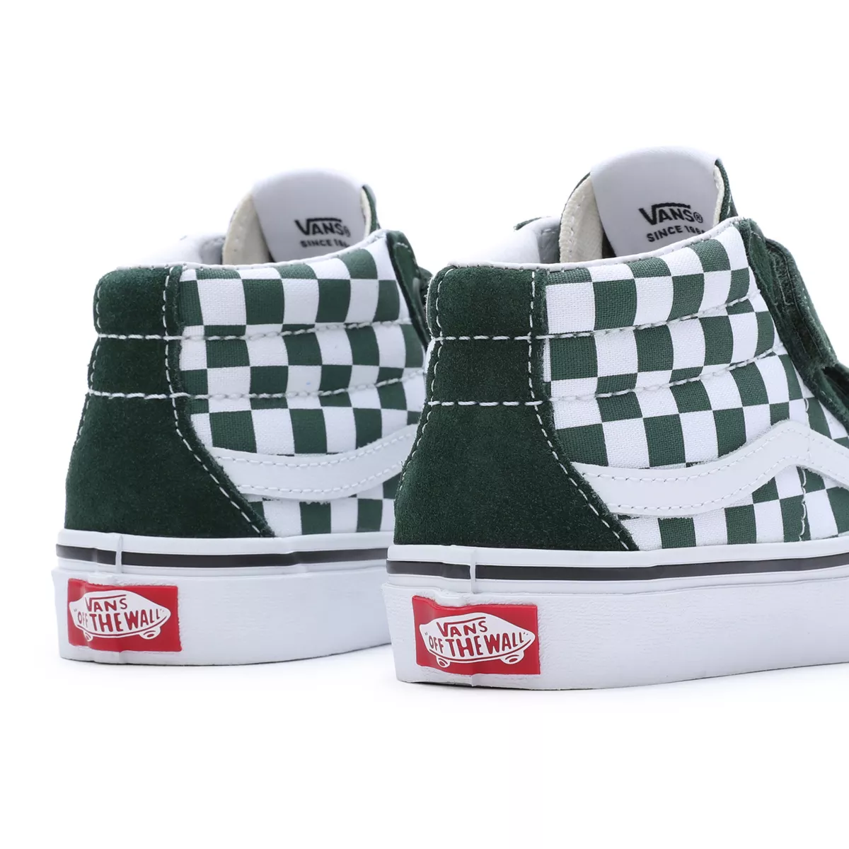 VANS Checkerboard Sk8-mid Reissue Met Klittenband Voor Kinderen Groen (VN00018TBD6)