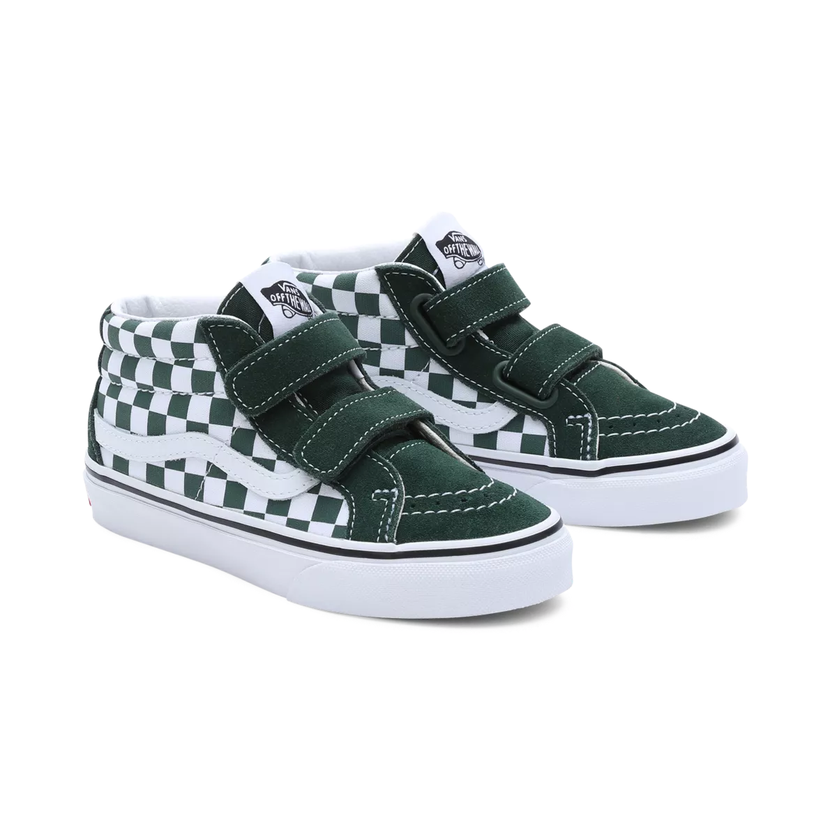 VANS Checkerboard Sk8-mid Reissue Met Klittenband Voor Kinderen Groen (VN00018TBD6)