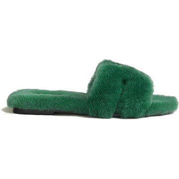Hermes Oran Sandal Vert Anglais Sherling (H231288Z)