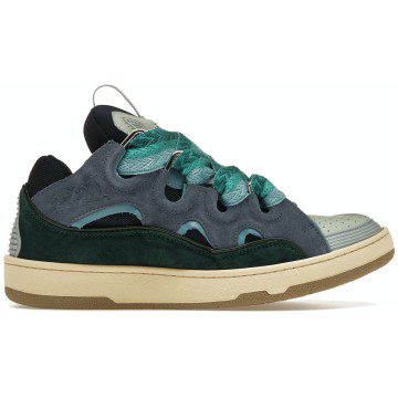 Lanvin Curb Sneaker Grey Dark Green Light Blue (FMSKRK11DRAGA22)