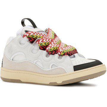 Lanvin Leather Curb White Black Gum (Women’s) (FW-SKDK02-DRA2-A2100/FW-SKDK02-DRAG-A2100)