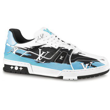 Louis Vuitton LV Trainer #54 Graphic Print White Black Blue (1AA376)