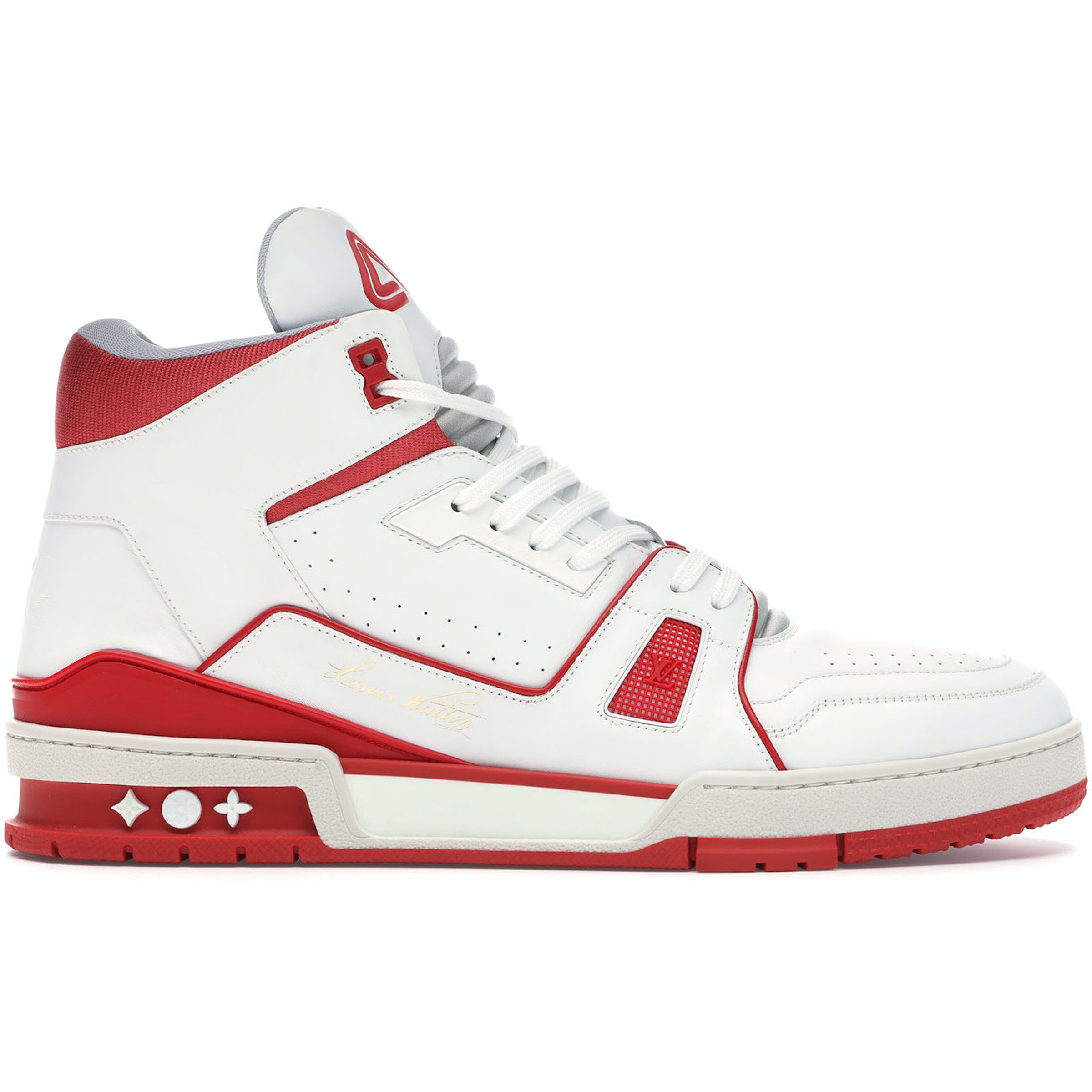 Louis Vuitton LV Trainer Sneaker Mid White Red (1A54IA)