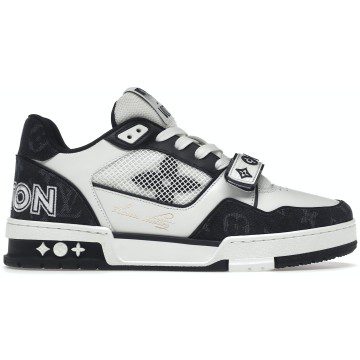 Louis Vuitton LV Trainer Velcro Strap Monogram Denim Black White (1A9ZAU / 1A9ZAW / 1A9ZB0)