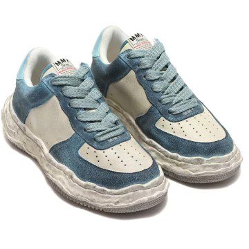 Mihara Yasuhiro Wayne OG Sole DR Leather Low Vintage Blue (A10FW710-BLUE)