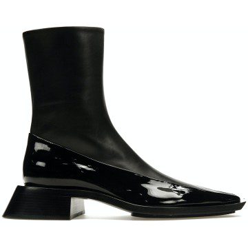 Mugler H&M Ankle Boots Black Leather (103)