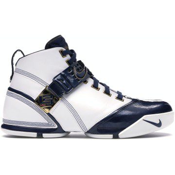 Nike LeBron 5 White Navy Metallic Gold (317253-141)