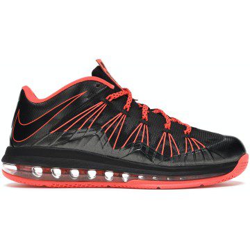 Nike LeBron X Low Black Total Crimson (579765-001/579675-001)