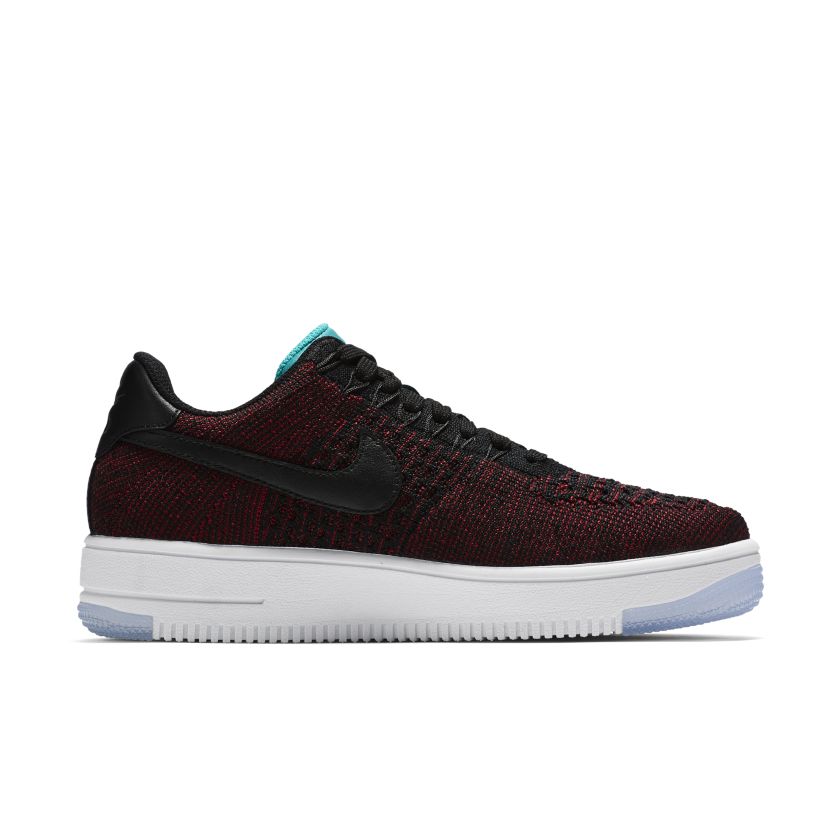 Nike Af1 Flyknit Low Black Black Team Red (Women’s) (820256-002)