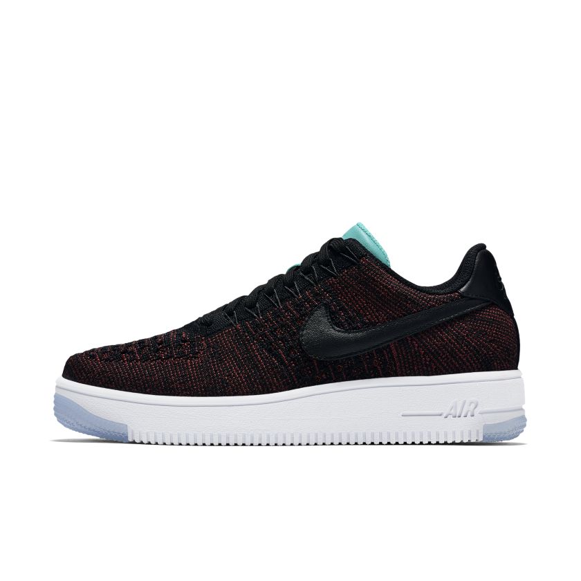 Nike Af1 Flyknit Low Black Black Team Red (Women’s) (820256-002)