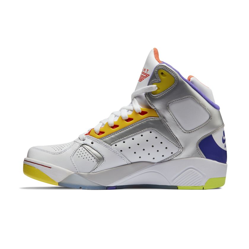 Nike Air Flight Lite High White/Metallic Silver-Hyper Grape (329984-100)