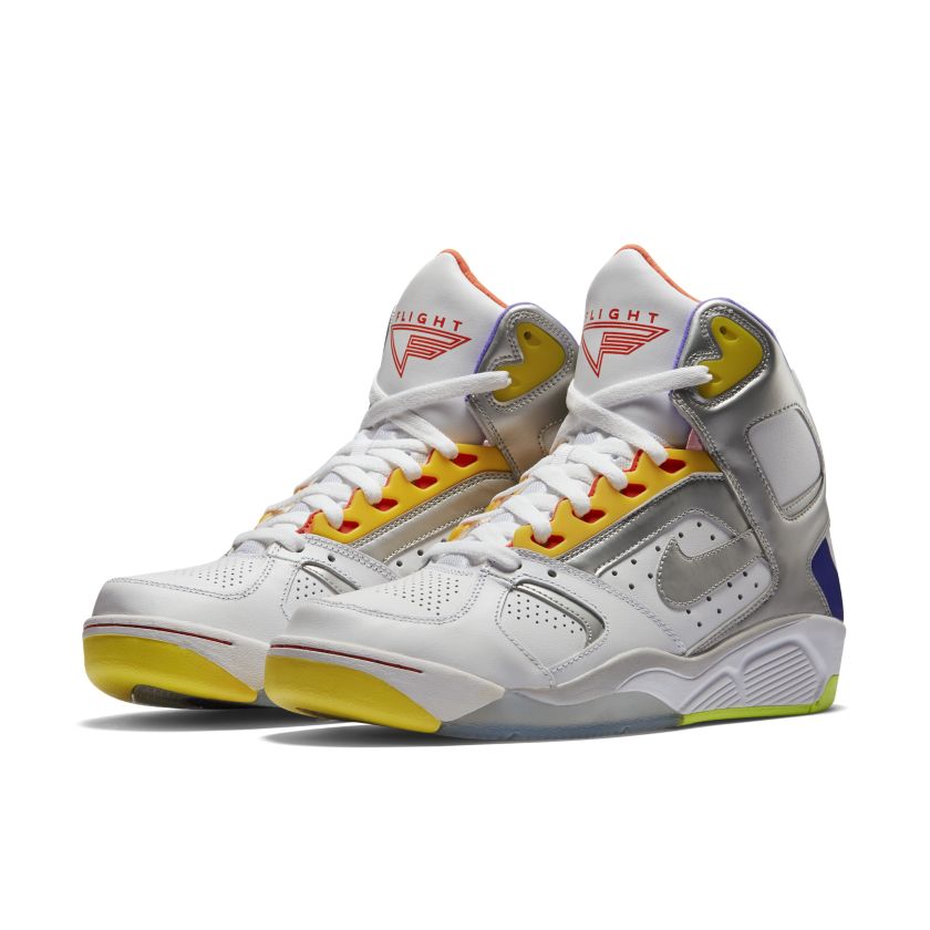 Nike Air Flight Lite High White/Metallic Silver-Hyper Grape (329984-100)