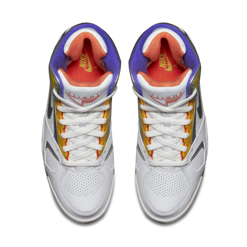 Nike Air Flight Lite High White/Metallic Silver-Hyper Grape (329984-100)