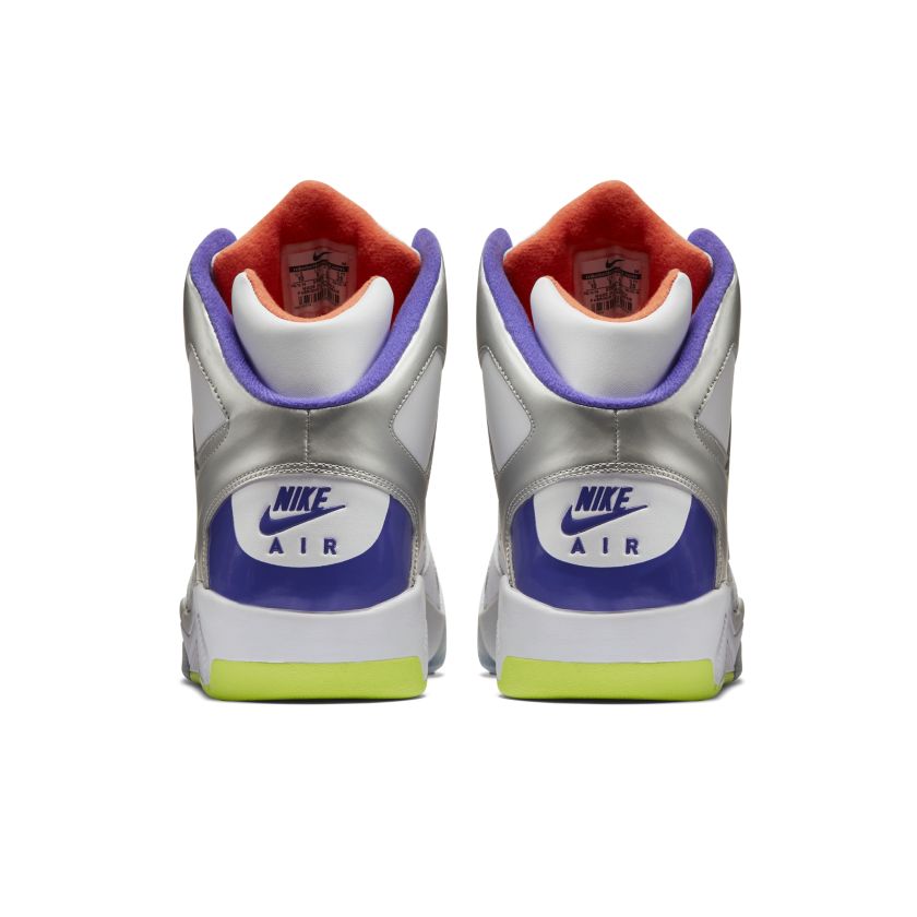 Nike Air Flight Lite High White/Metallic Silver-Hyper Grape (329984-100)