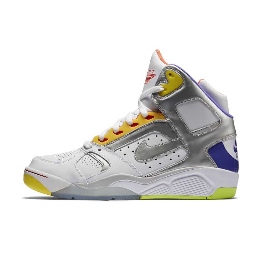 Nike Air Flight Lite High White/Metallic Silver-Hyper Grape (329984-100)