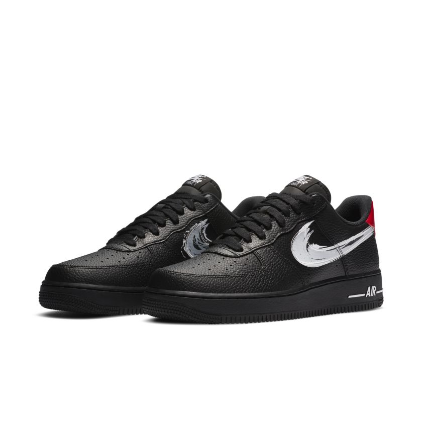 nike air force 1 low brushstroke black