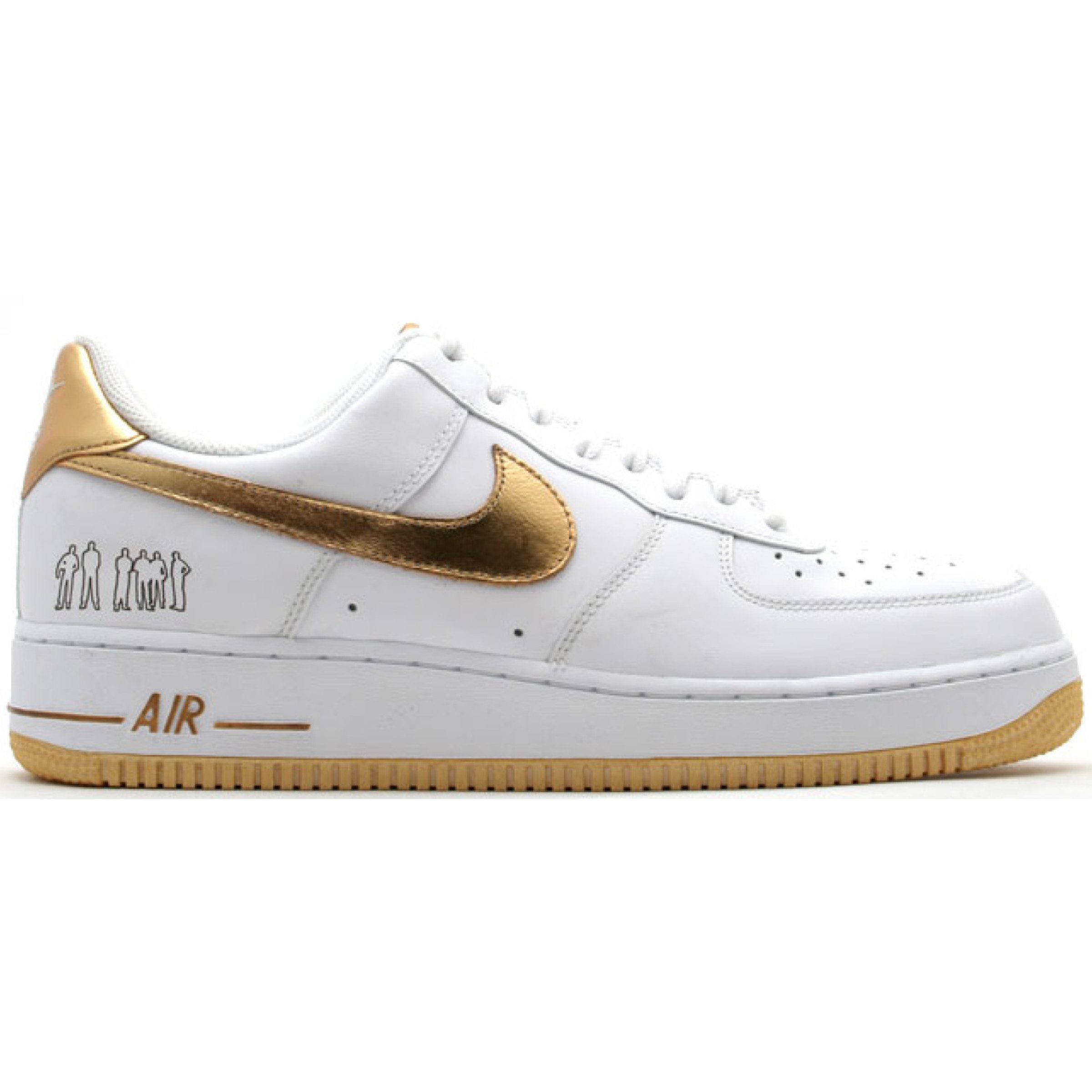 nike air force 1 type white gold