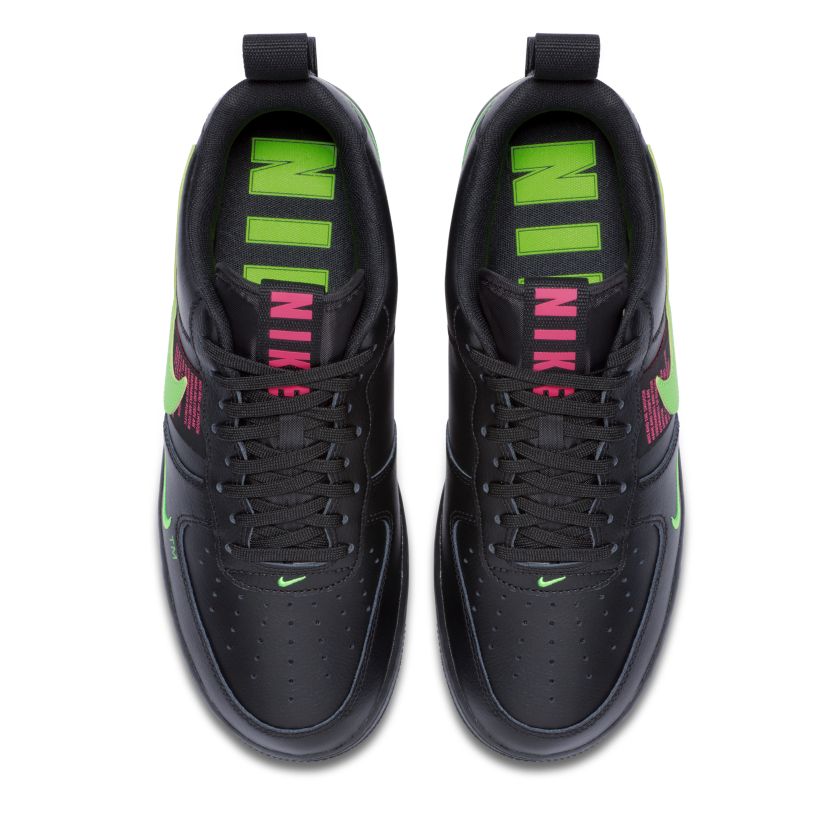 air force 1 low utility black hyper pink scream green