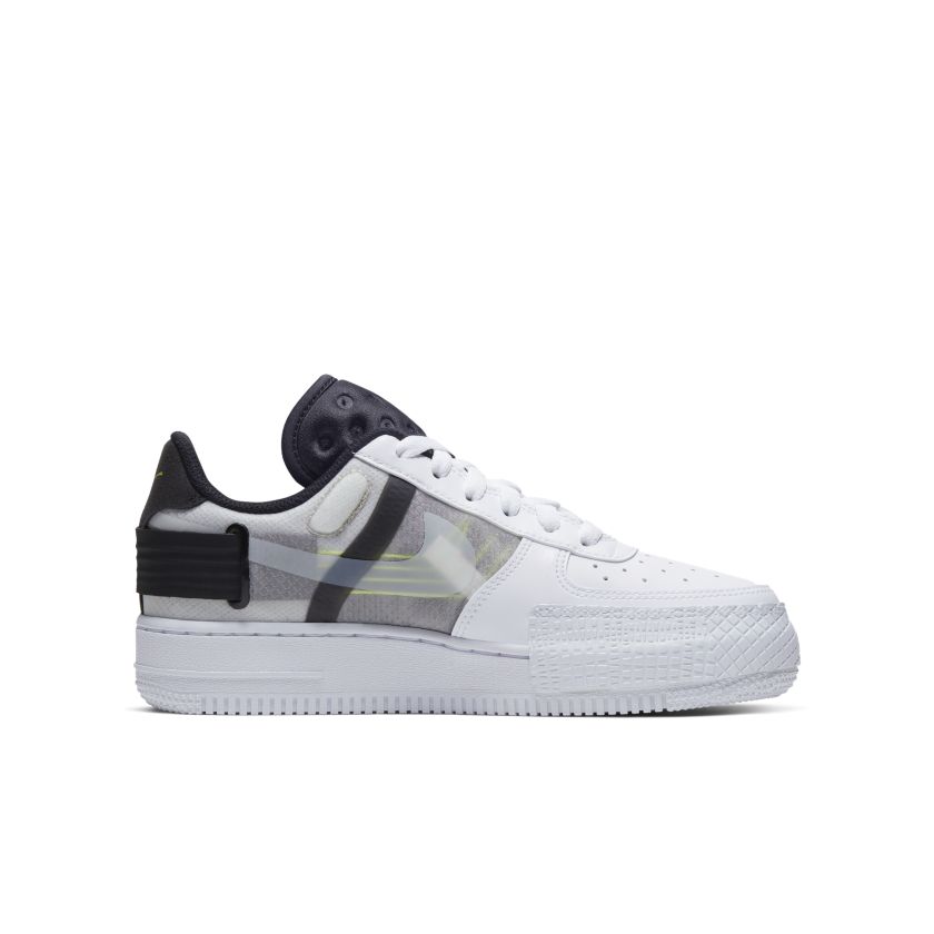 nike air force 1 type white volt black white