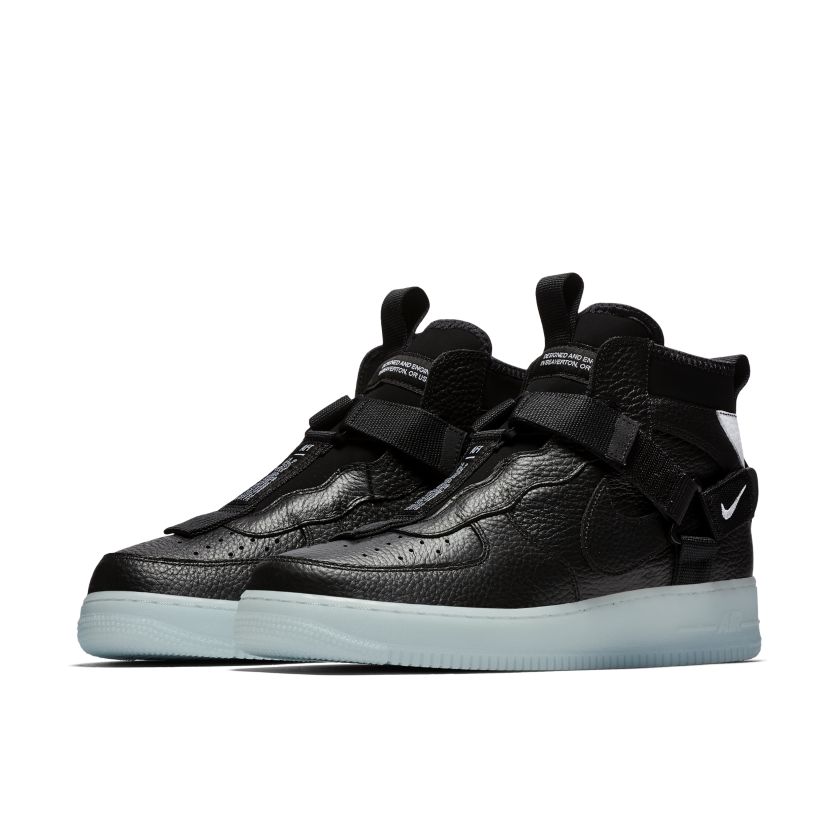 nike air force 1 mid utility black half blue
