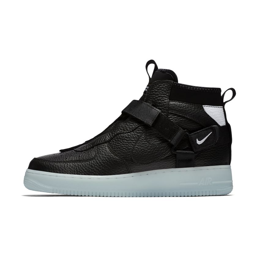 Nike Air Force 1 Mid Utility Black Half Blue (AQ9758-001)